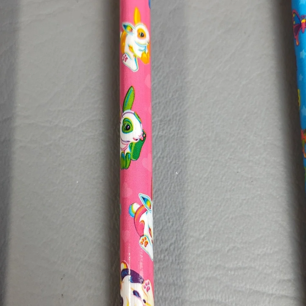 Vintage Lisa Frank Easter Pencils With Large Eraser Tops 6 Pieces Unsharpened